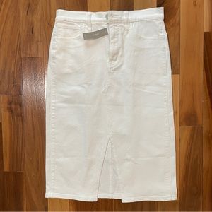 NWT Jcrew White denim pencil skirt